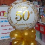 composizione palloncino anniversario 50 anni