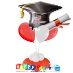Festa Laurea composizione palloncino toc con 3 lattice ad elio