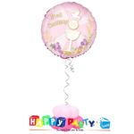 composizione 1 palloncino mylar 1 comunione rosa