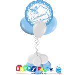 composizione 1 palloncino mylar + 3 lattice ad elio battesimo