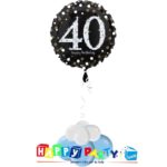 composizione 1 palloncino mylar 40 anni argento