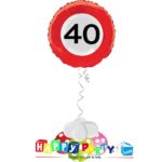 composizione 1 palloncino mylar 40 anni rosso