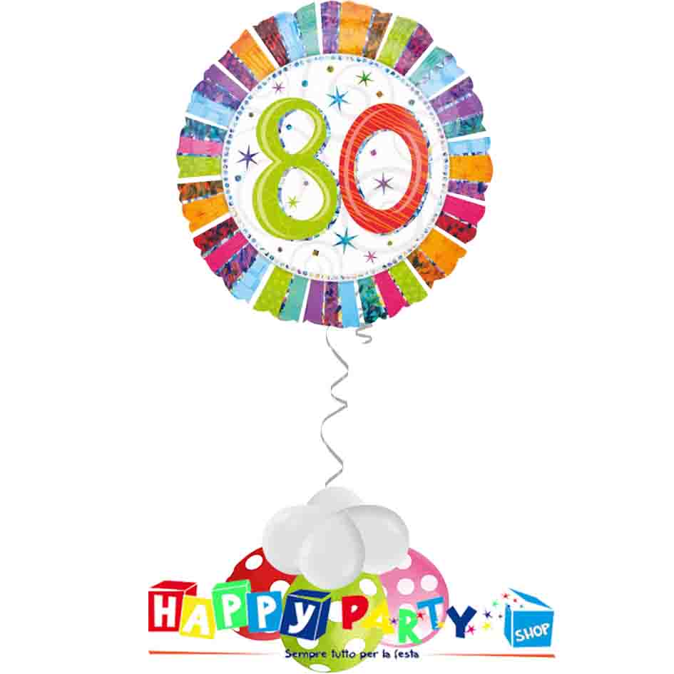 Articoli Feste Compleanno * Palloncini 80 Anni Happy Party Torino