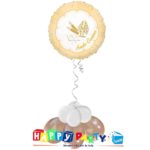 composizione 1 palloncino mylar cresima oro