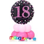 composizione centrotavola numero 18 rosa