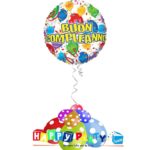 composizione palloncino mylar buon compleanno