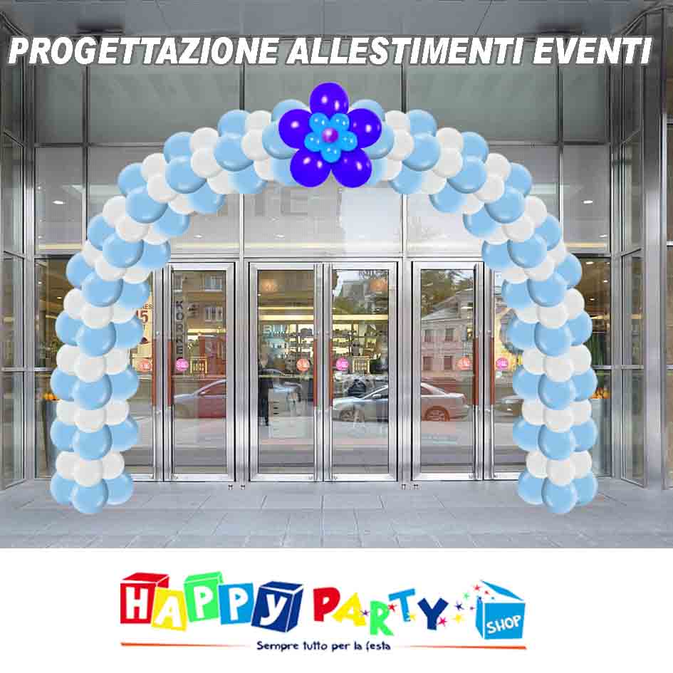 progettazione evento con allestimento arco di palloncini