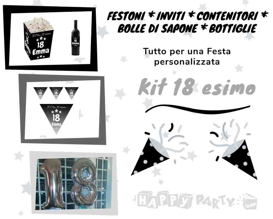 addobbi festa kit personalizzata 18 anni addobbi festa kit personalizzata 18 anni