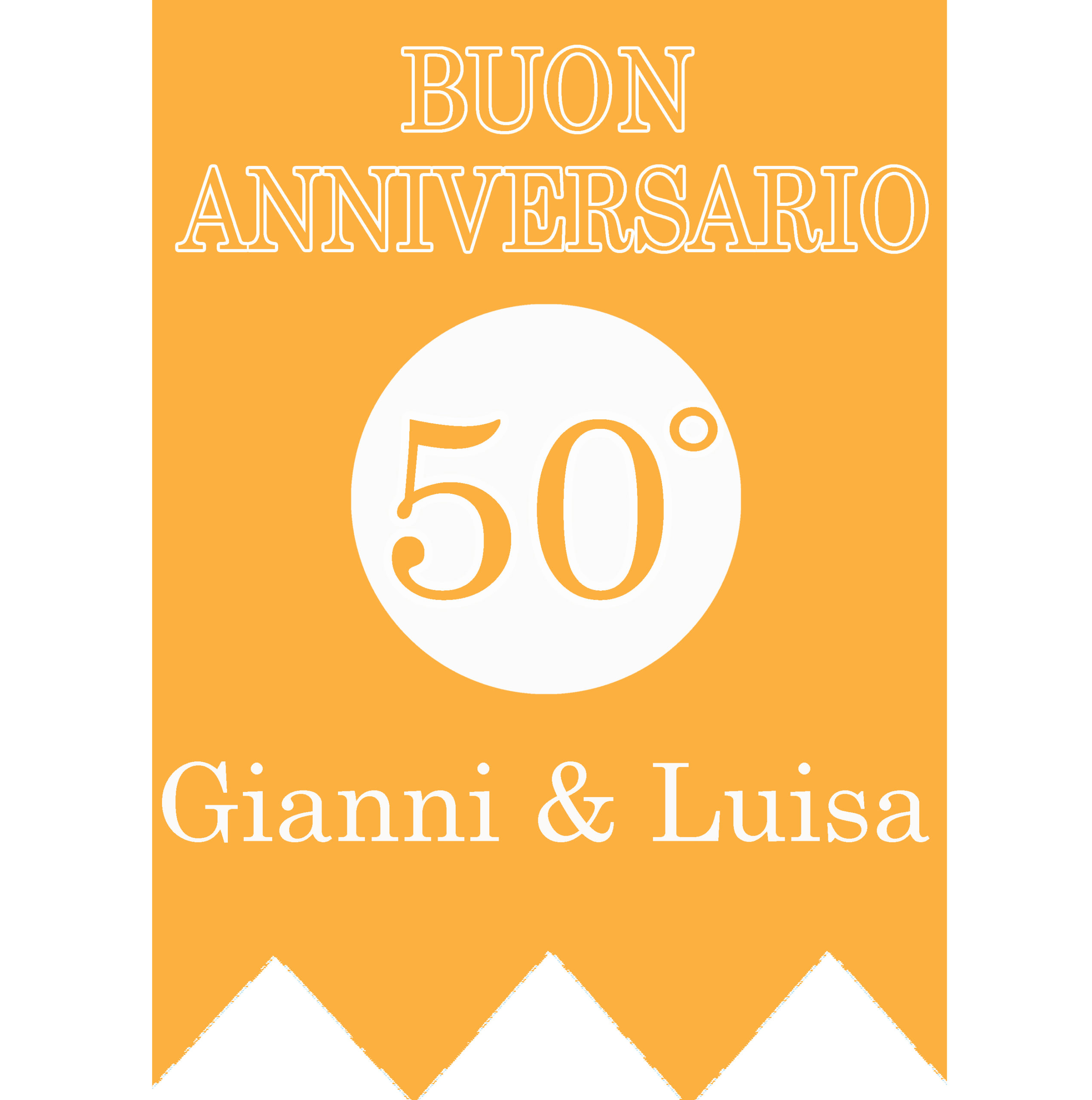 FESTONE PERSONALIZZATO GAGLIARDETTO ANNIVERSARIO FESTONE PERSONALIZZATO GAGLIARDETTO ANNIVERSARIO