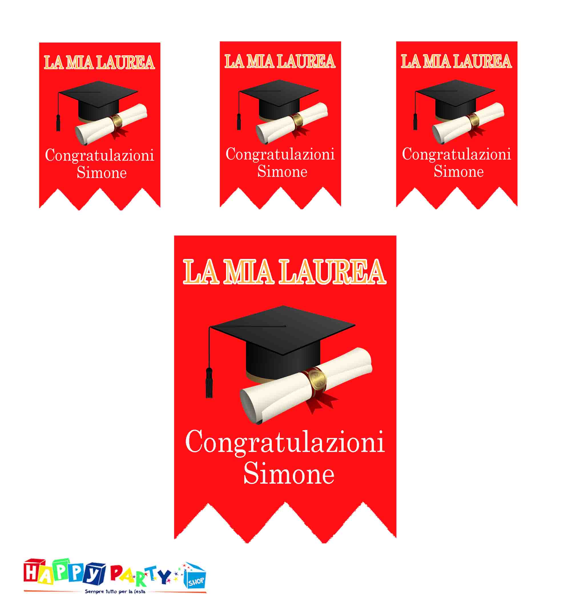 FESTONE PERSONALIZZATO GAGLIARDETTO LAUREA FESTONE PERSONALIZZATO GAGLIARDETTO LAUREA
