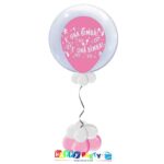 palloncini Bubble nascita rosa