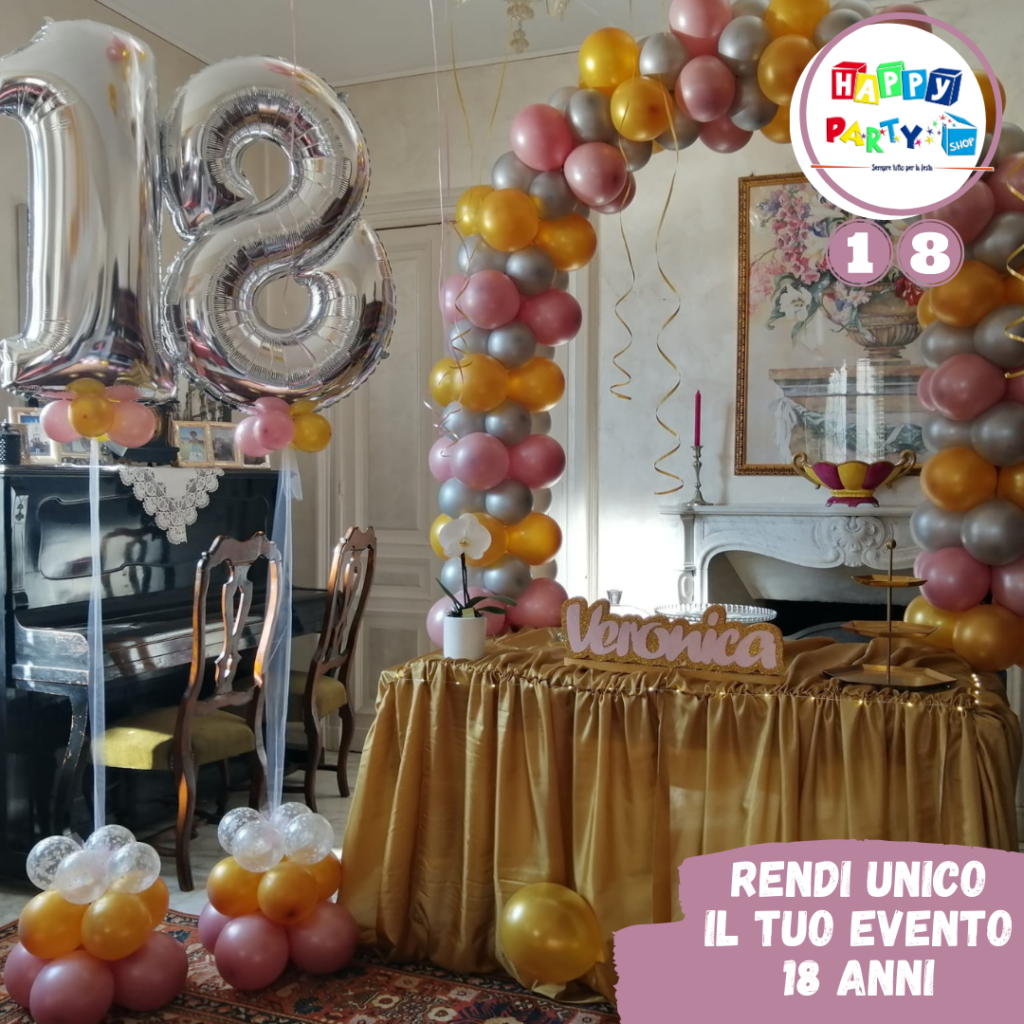 Set Di Decorazioni Per Feste Di Compleanno 18 Anni, 22 Pezzi