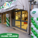 colonne di palloncini totem colore verde