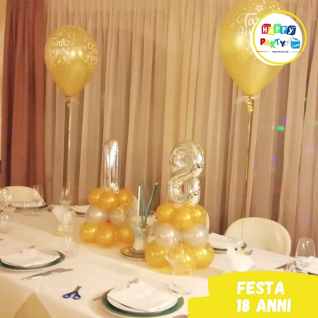 Festa 18 Anni Allestimenti Palloncini Gadget Happy Party Torino