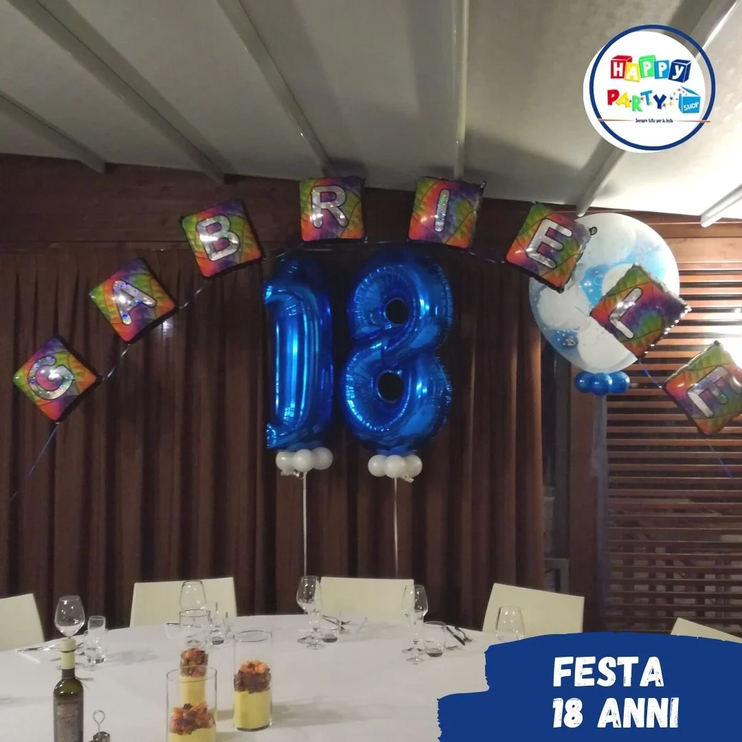 Festa 18 Anni Allestimenti Palloncini Gadget Happy Party Torino