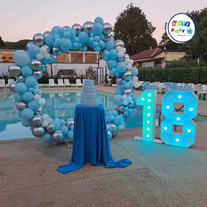 noleggio numero 18 anni luminoso