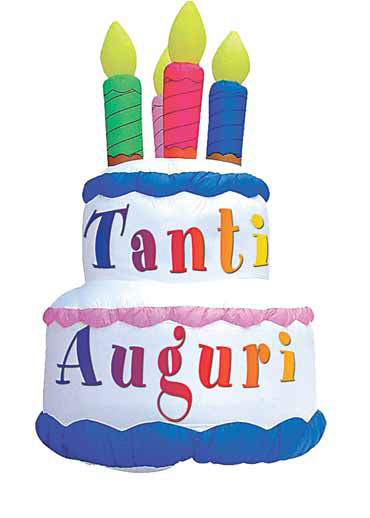 torta gonfiabile auguri