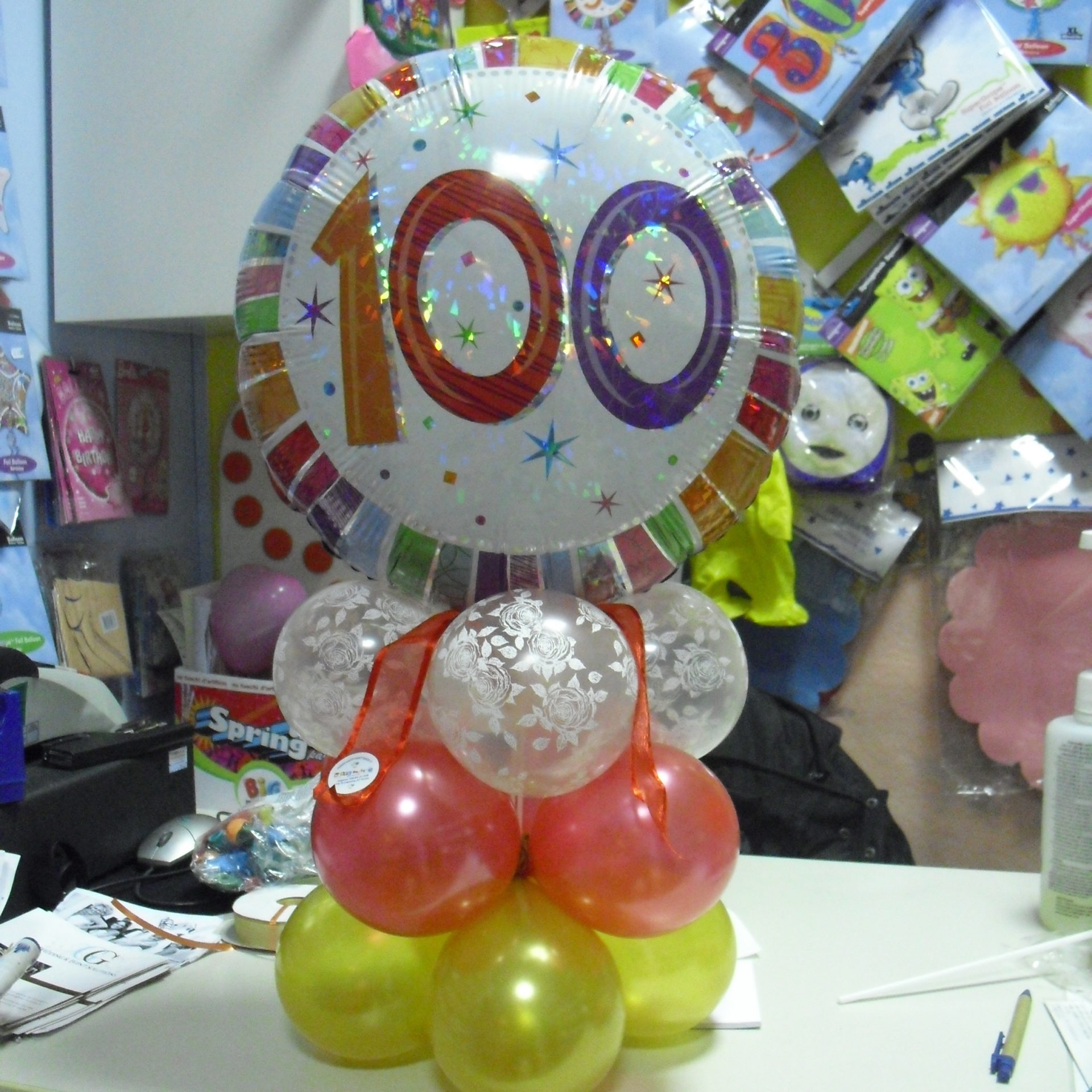 palloncini 100 anni centrotavola