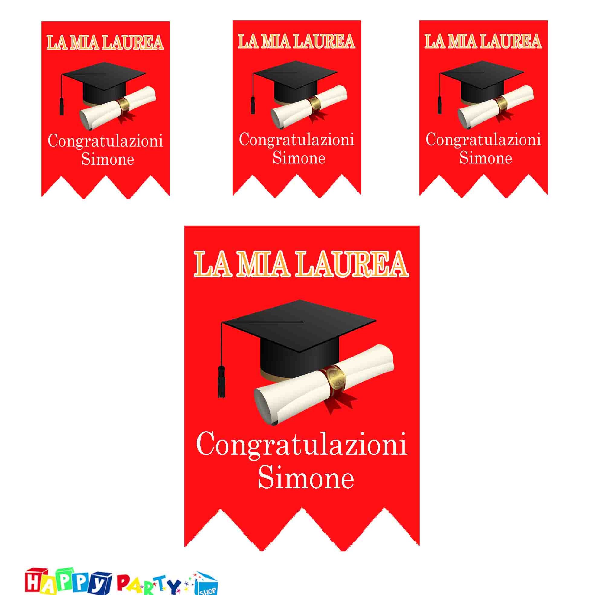 FESTONE PERSONALIZZATO GAGLIARDETTO LAUREA