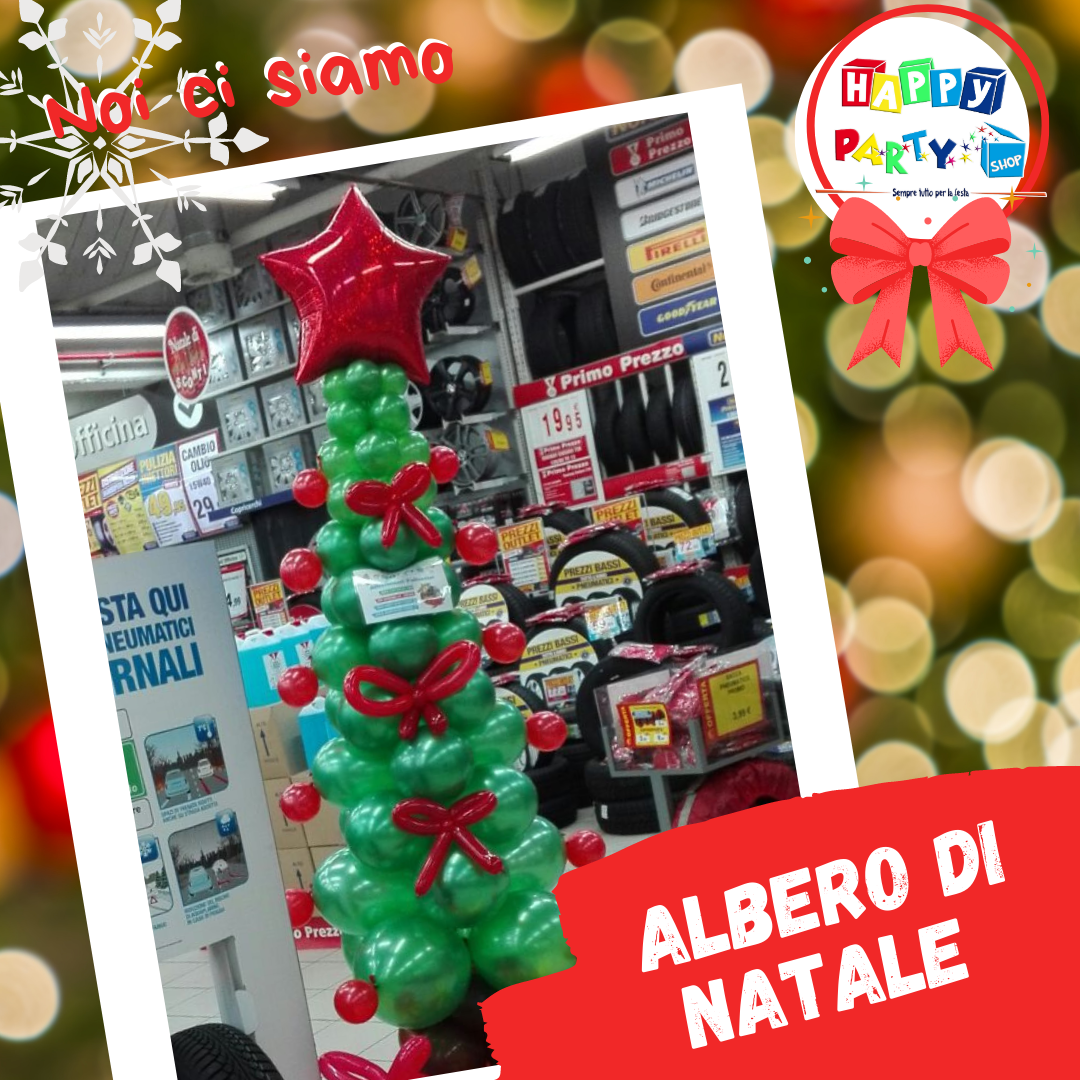 albero di natale palloncini