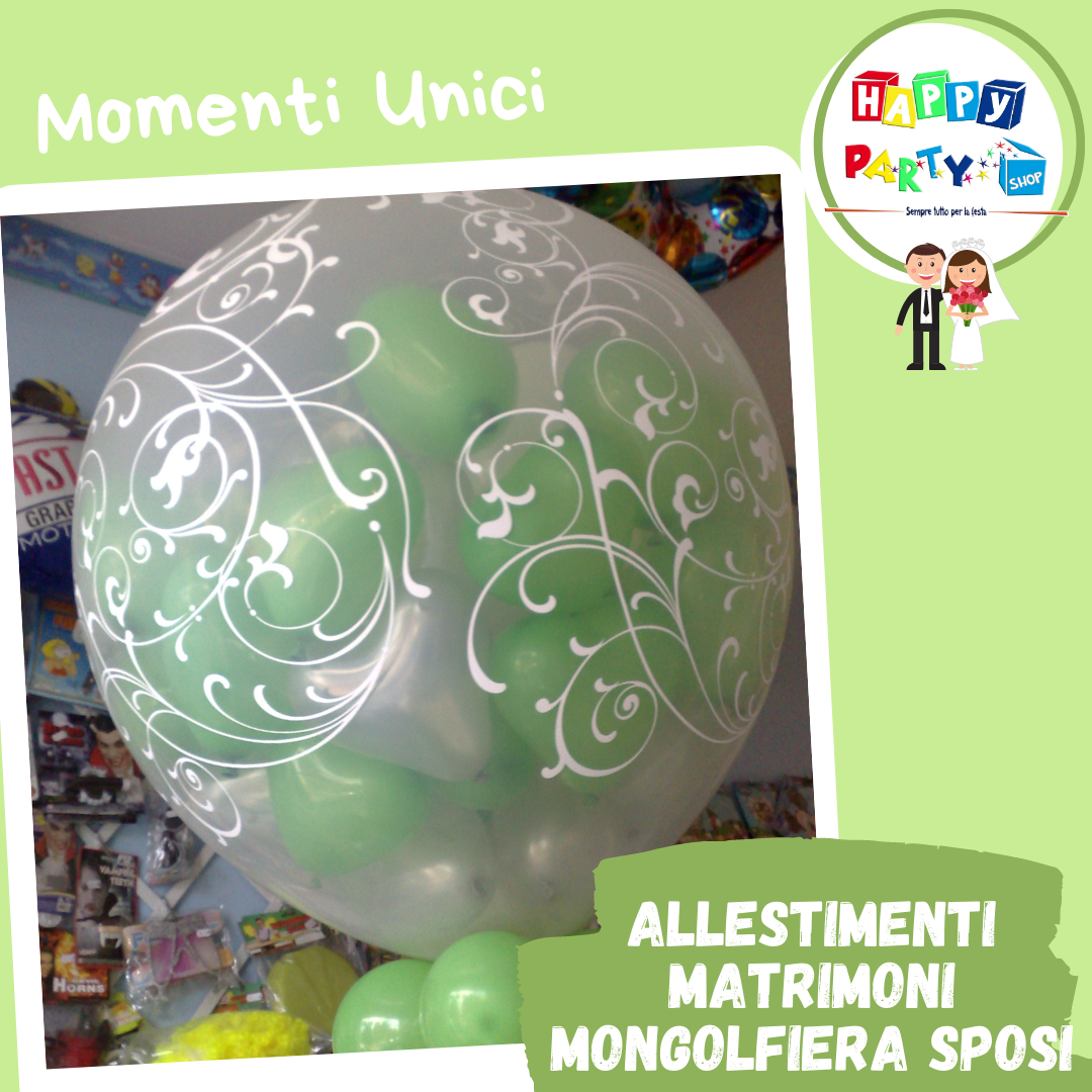 allestimenti palloncini matrimonio mongolfiera sposi