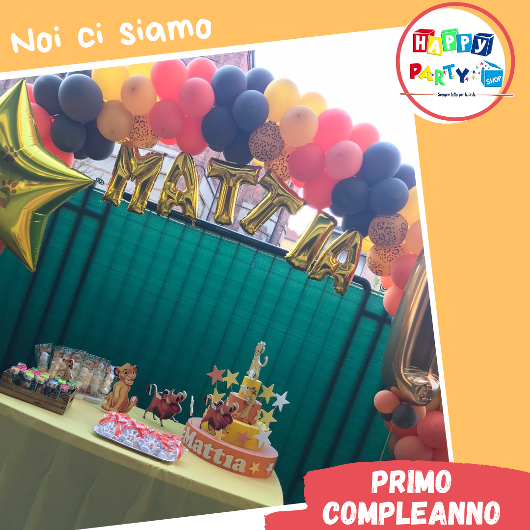 primo compleanno palloncini re leone